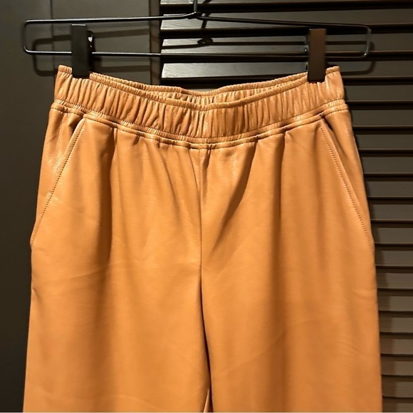 The Reset R Label, Brown Vegan Leather Pants, Size XS - Picture 2 of 7